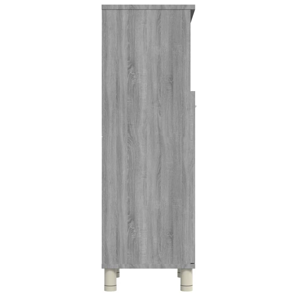 Grey Sonoma Bathroom Cabinet - 30x30x95 cm Engineered Wood