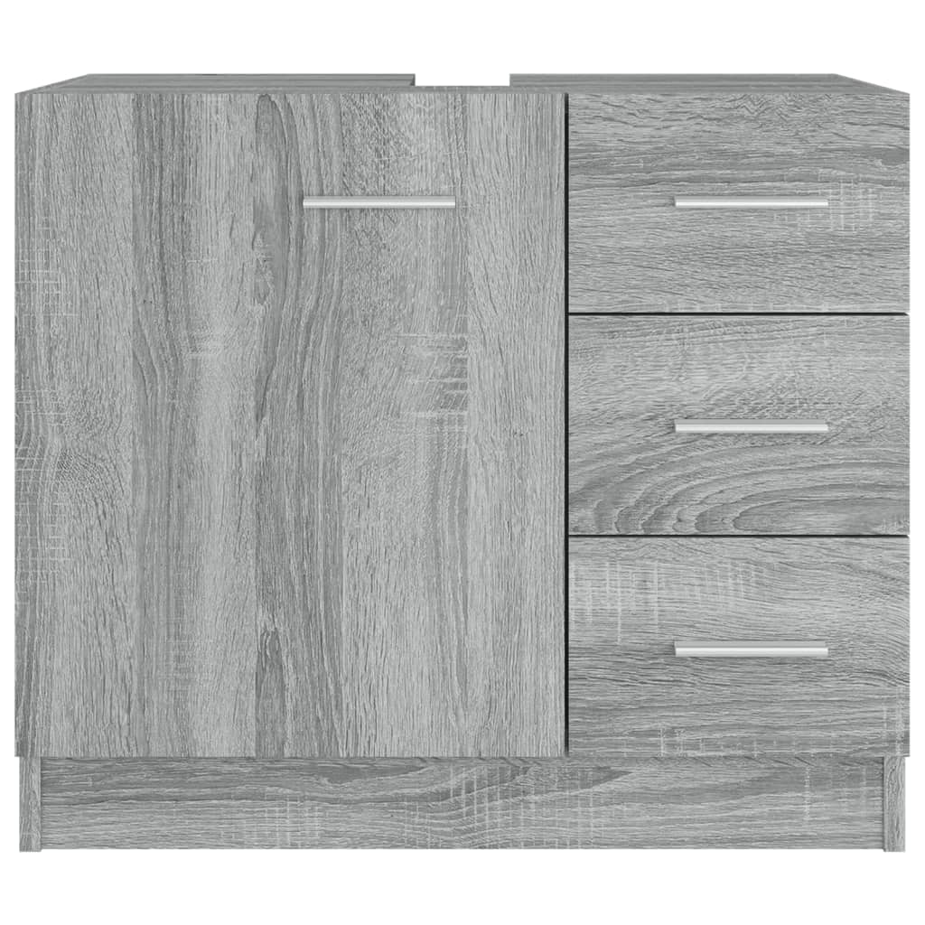 Sonoma Grey Engineered Wood Sink Cabinet 63x30x54 cm