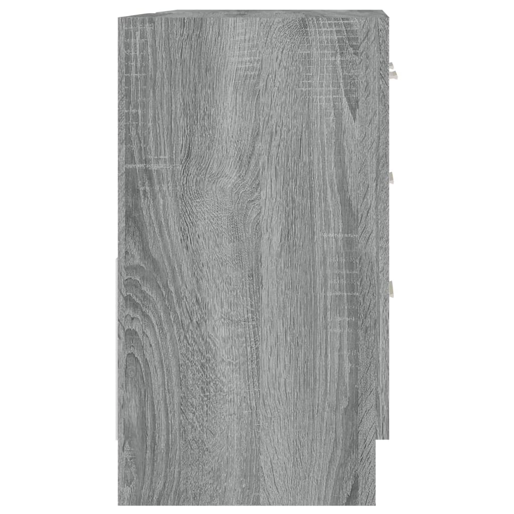 Sonoma Grey Engineered Wood Sink Cabinet 63x30x54 cm
