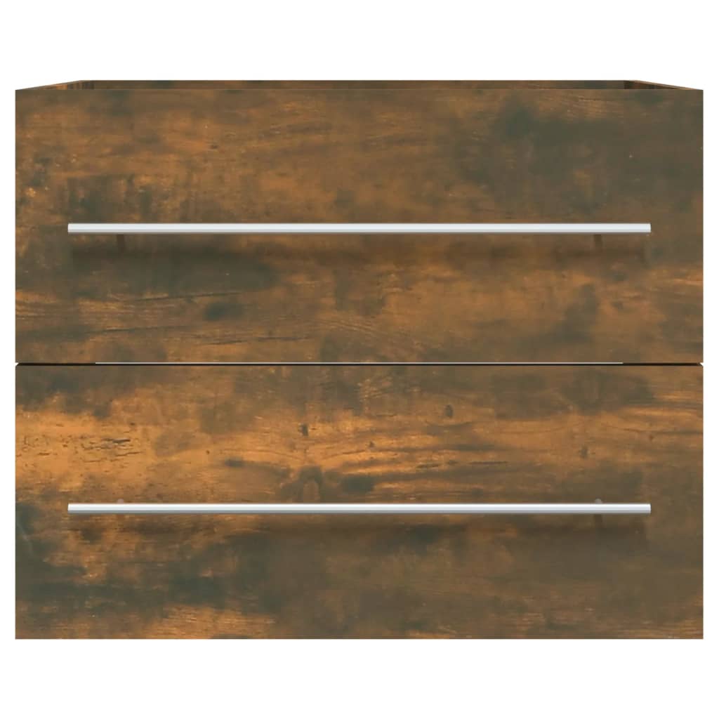 Smoked Oak Engineered Wood Sink Cabinet 60x38.5x48 cm