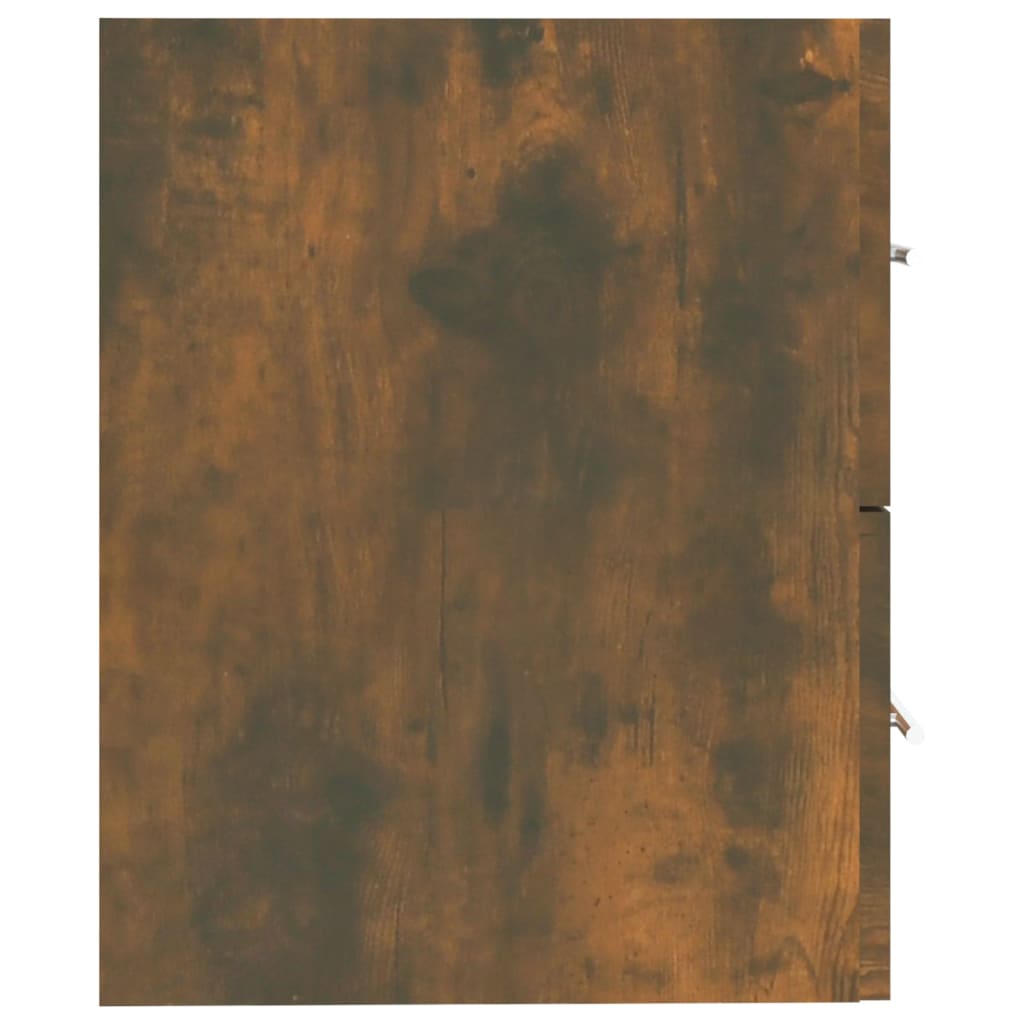 Smoked Oak Engineered Wood Sink Cabinet 60x38.5x48 cm