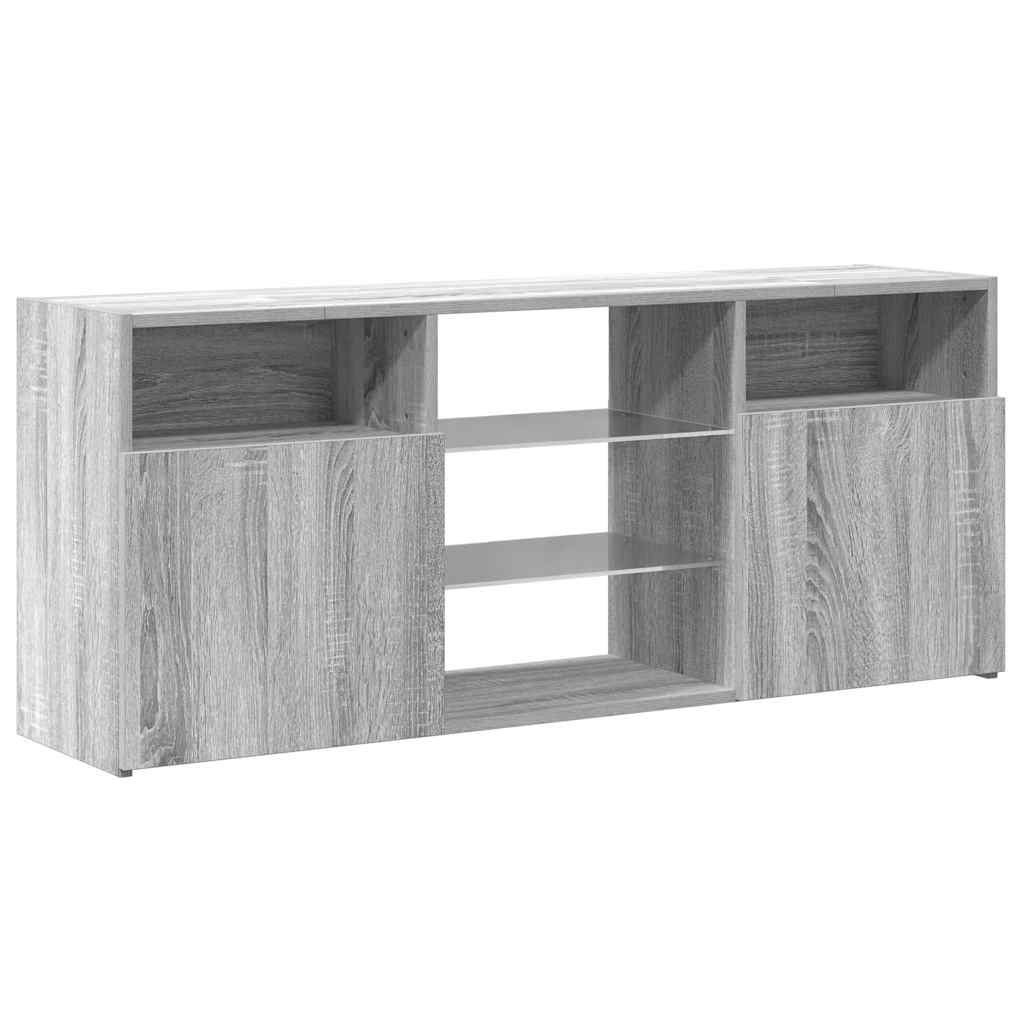 TV Cabinet with LED Lights Grey Sonoma 120x30x50 cm