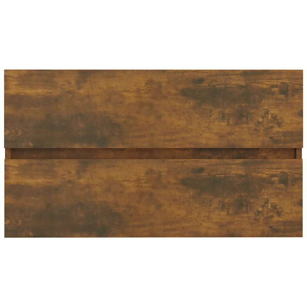 2-Piece Smoked Oak Bathroom Set - Engineered Wood