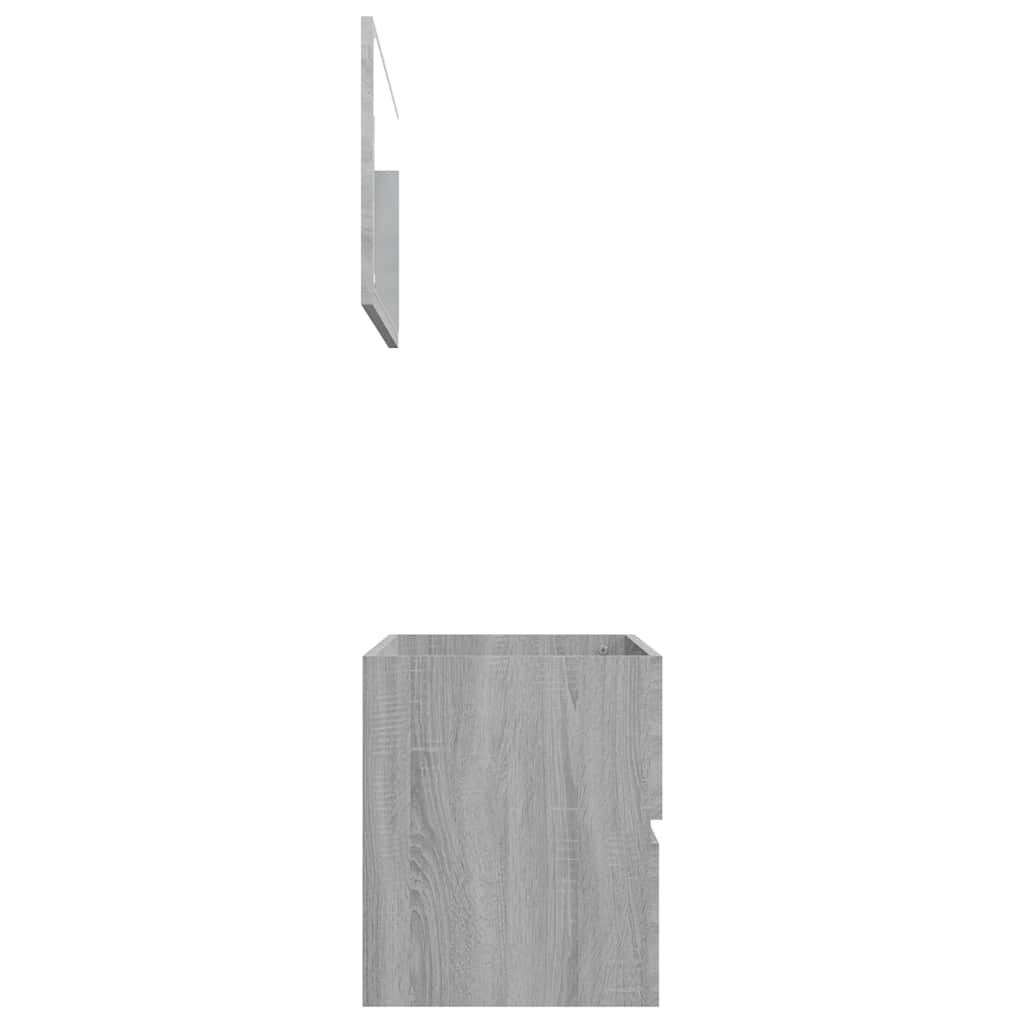 2-Piece Sonoma Grey Bathroom Set - Engineered Wood