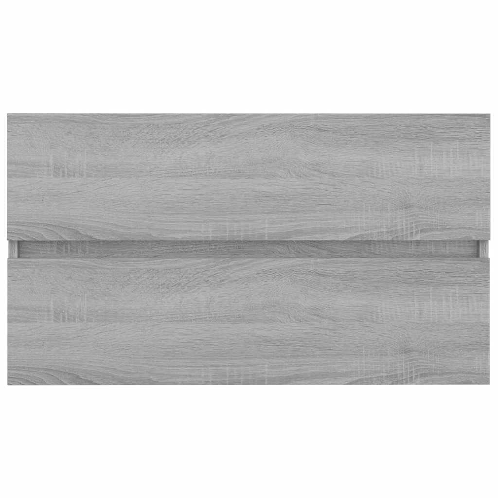 2-Piece Sonoma Grey Bathroom Set - Engineered Wood