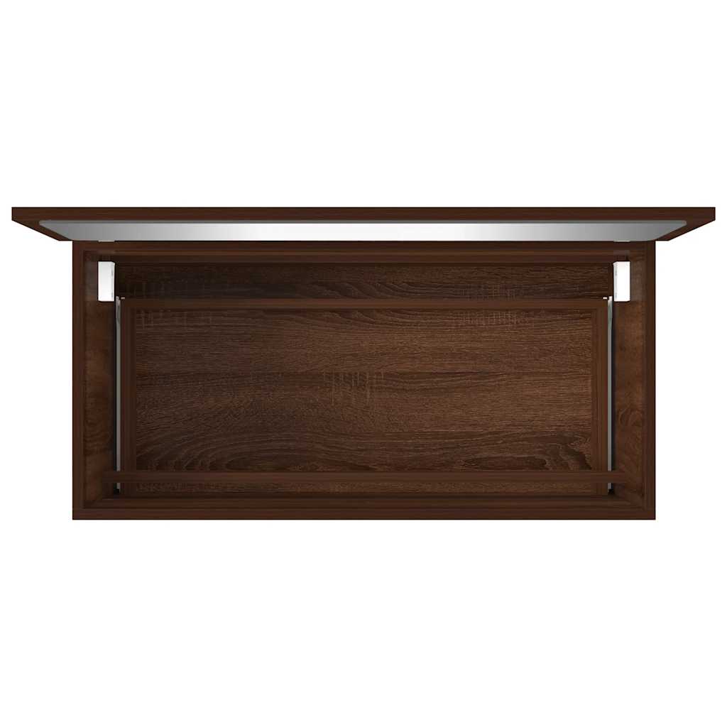2-Piece Brown Oak Engineered Wood Bathroom Set