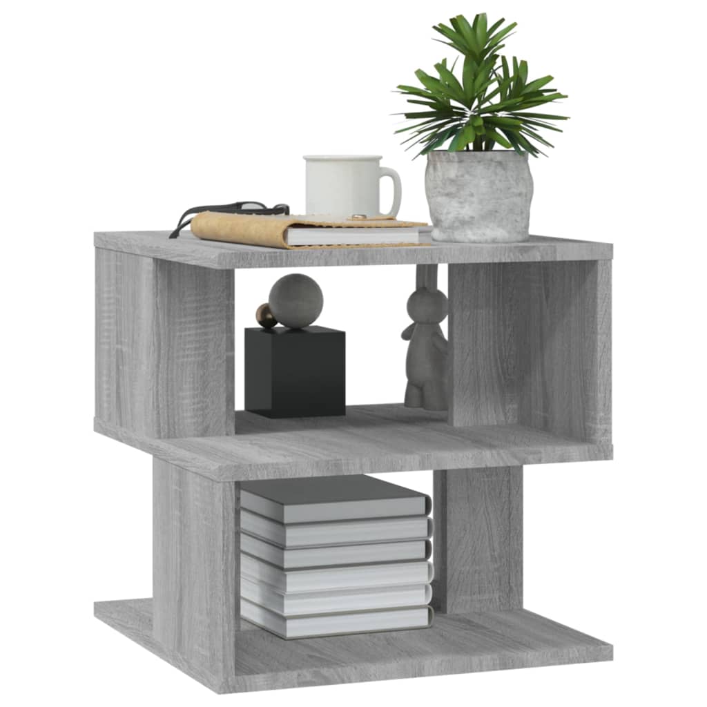 Sonoma Grey Side Table - 40x40 cm Engineered Wood