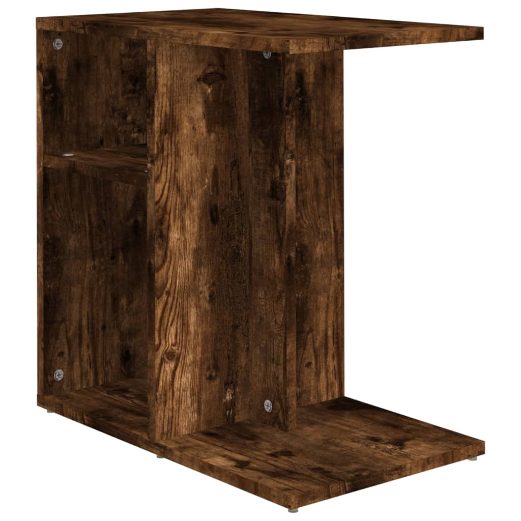 Smoked Oak Side Table 50x30x50 cm - Engineered Wood