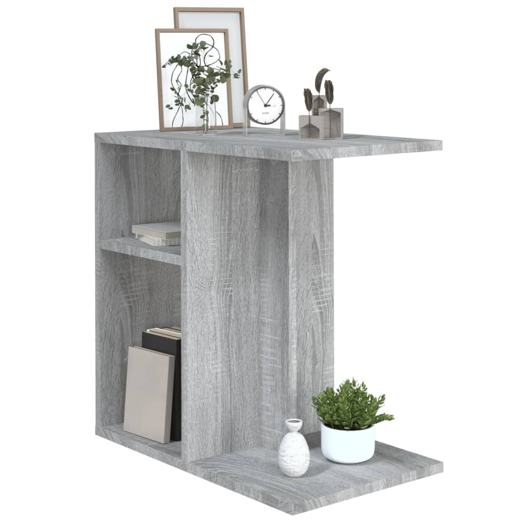 Sonoma Grey Side Table - Engineered Wood 50x30x50 cm