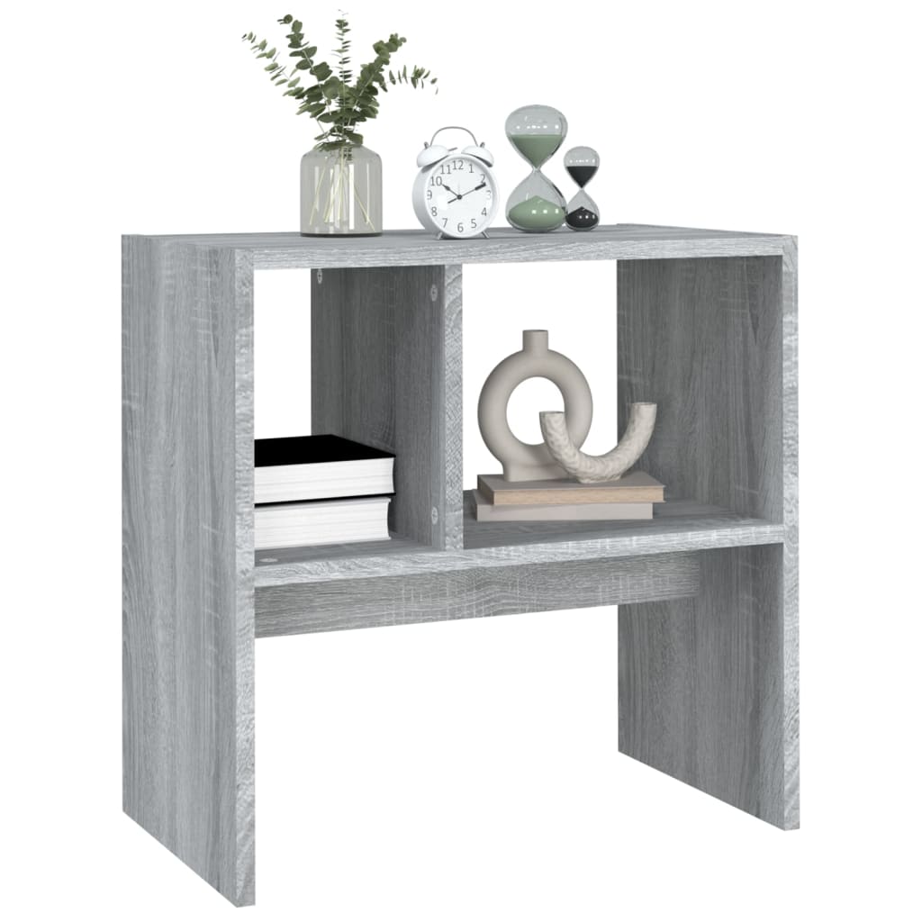Sonoma Grey Side Table - Engineered Wood 50x30x50 cm