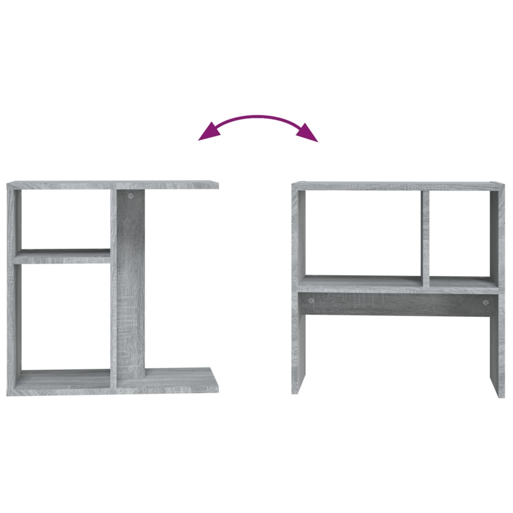 Sonoma Grey Side Table - Engineered Wood 50x30x50 cm