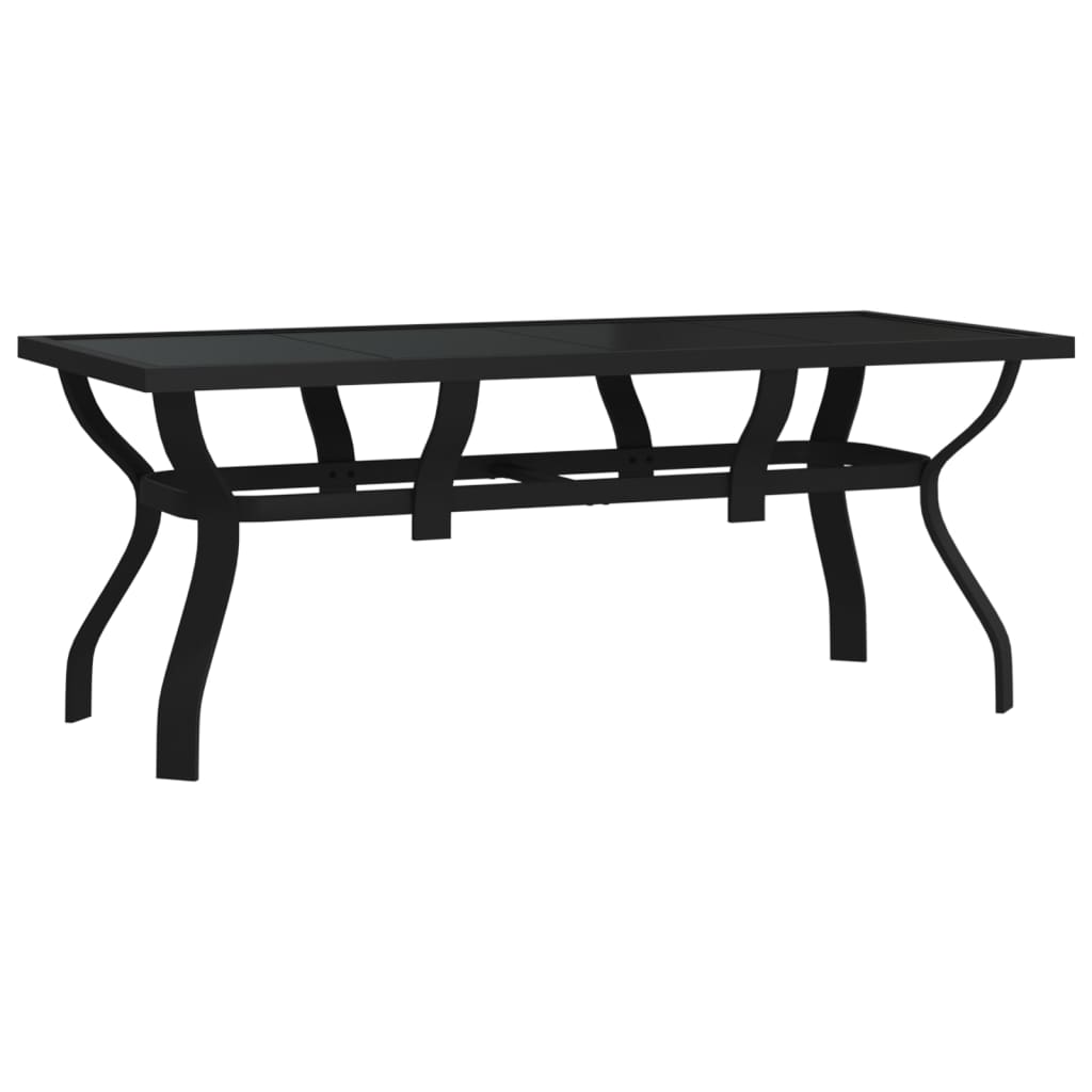 5 Piece Garden Dining Set Black