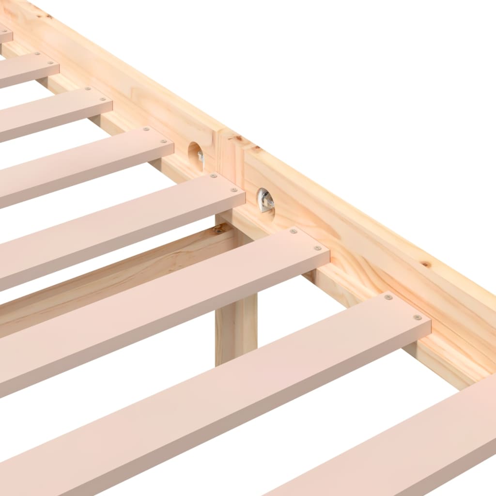 Solid Wood King Size Bed Frame 150x200 cm - No Mattress