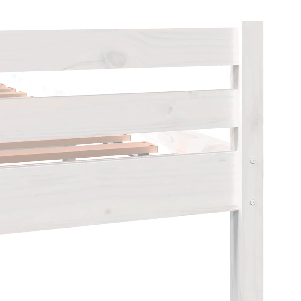 Super King Solid Wood Bed Frame 180x200cm - White Finish