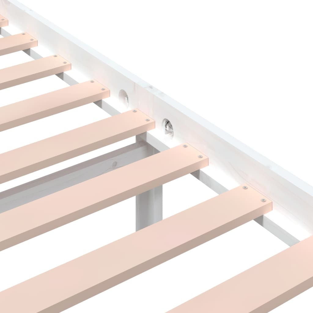 Super King Solid Wood Bed Frame 180x200cm - White Finish