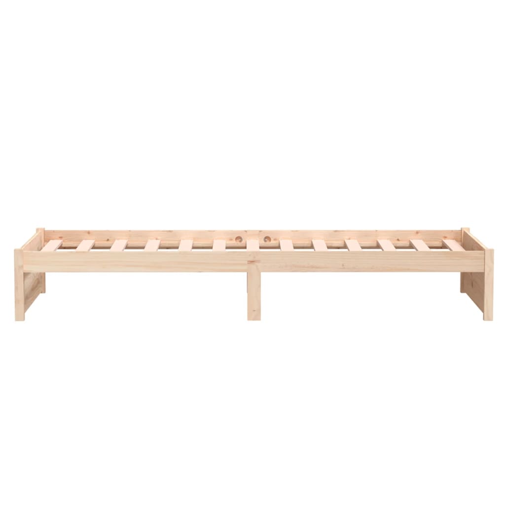 Solid Wood Small Single Bed Frame 75x190 cm - No Mattress