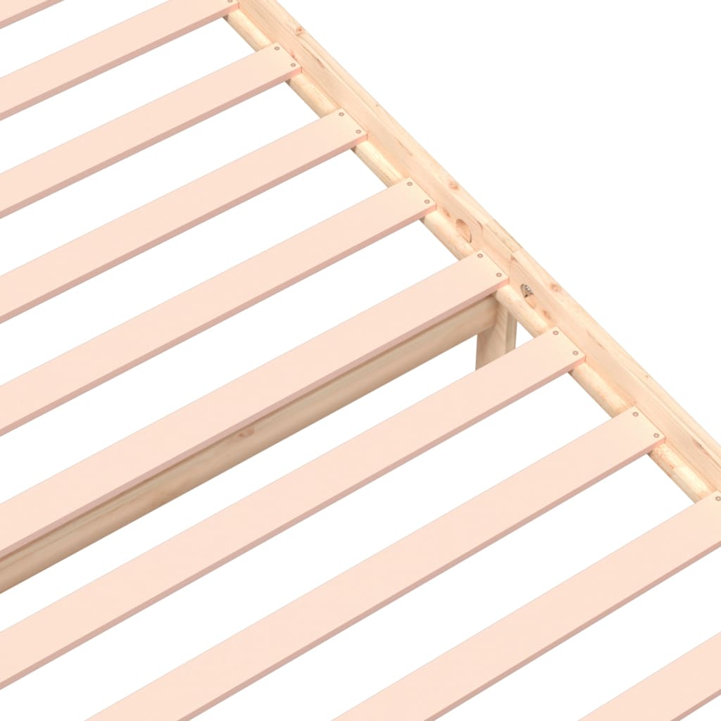 Solid Wood Small Single Bed Frame 75x190 cm - No Mattress