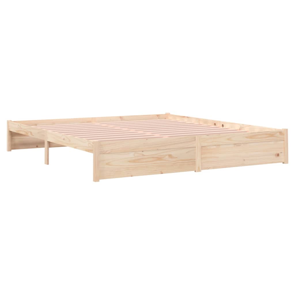 Solid Wood 180x200 cm Super King Bed Frame - No Mattress