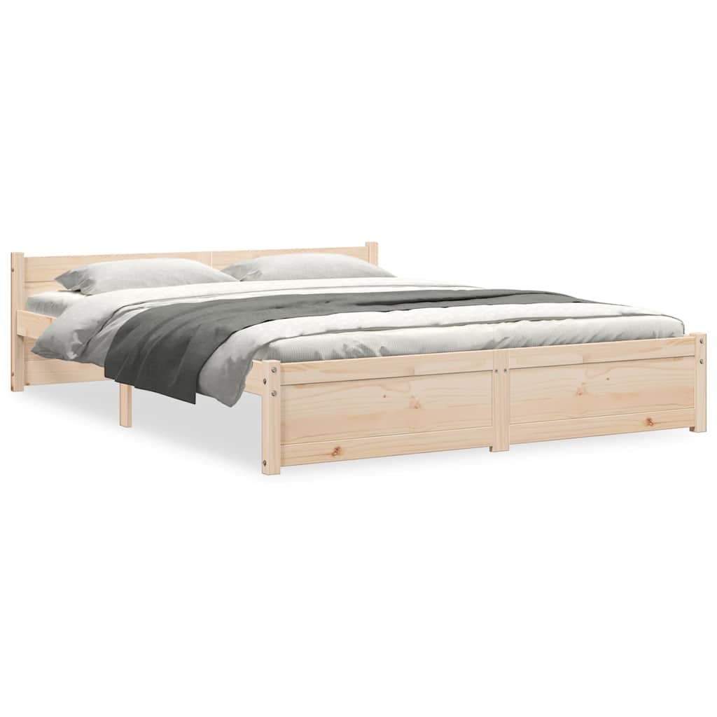 Solid Wood Bed Frame 160x200 cm - Durable & Stylish Design