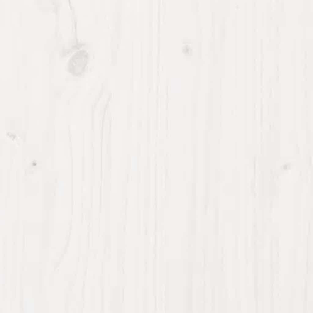 White Solid Wood Bed Frame 160x200 cm - No Mattress Included