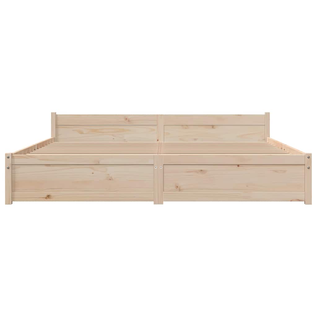 Solid Wood Super King Bed Frame 180x200 cm - No Mattress Included