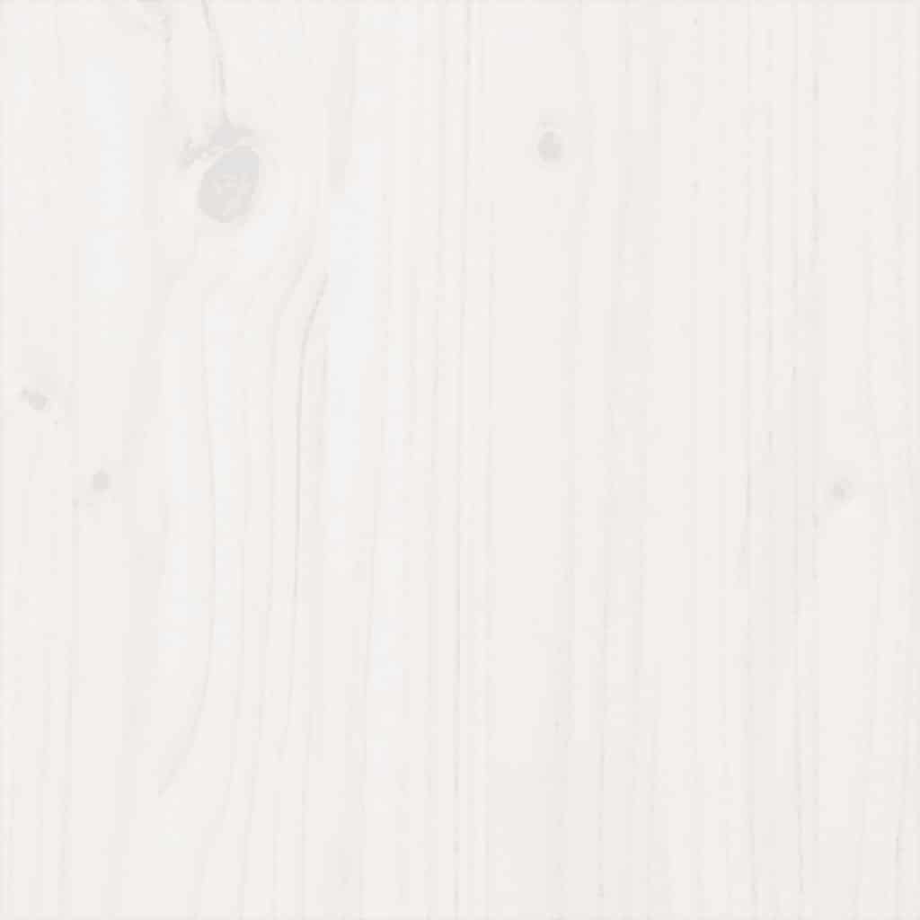 Bed Frame without Mattress White Solid Wood 200x200 cm