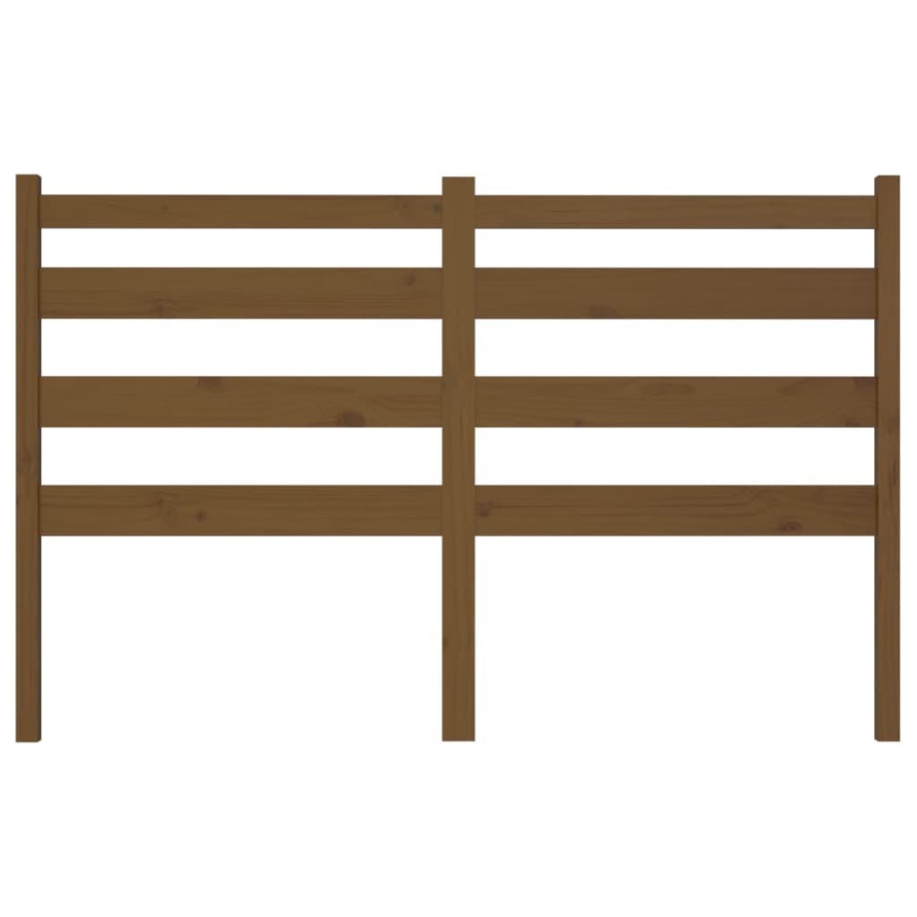 Solid Wood Pine Bed Headboard, Honey Brown, 141x4x100 cm