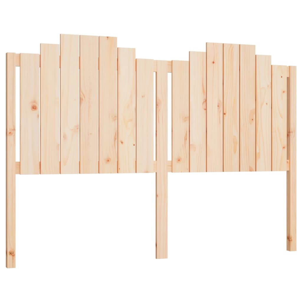 Solid Pine Wood Bed Headboard 166x4x110 cm - Natural Finish