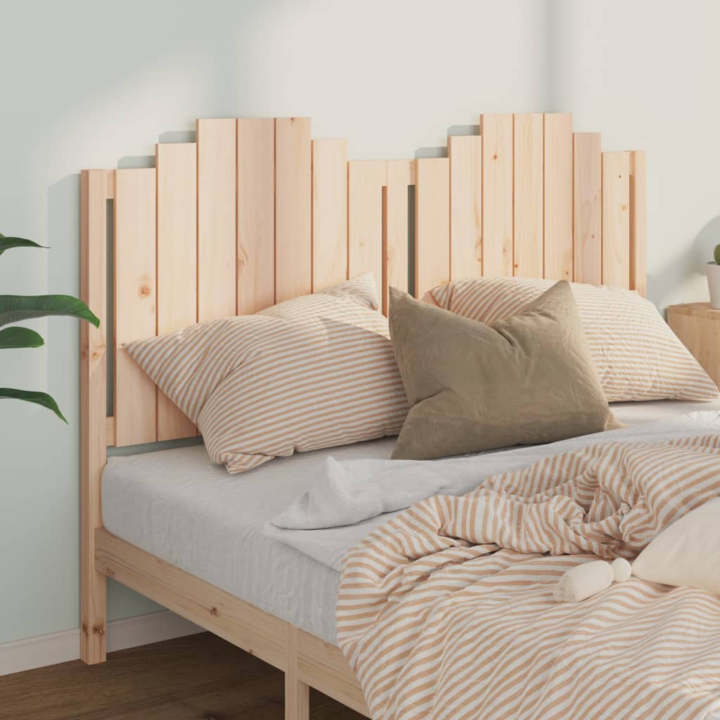 Solid Pine Wood Bed Headboard 166x4x110 cm - Natural Finish