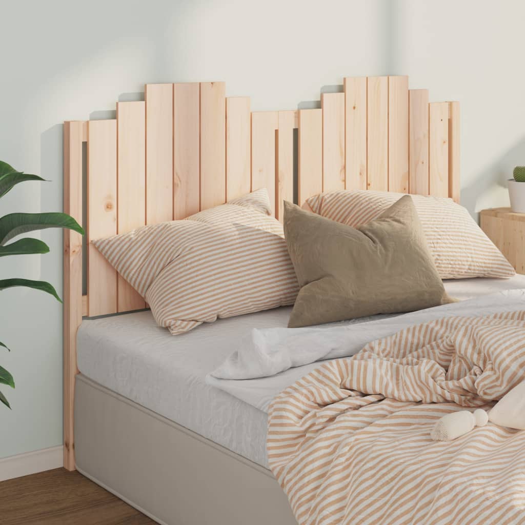 Solid Pine Wood Bed Headboard 166x4x110 cm - Natural Finish