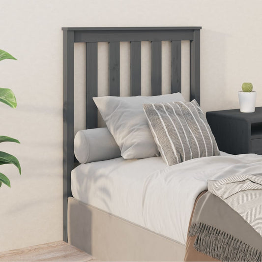 Solid Wood Pine Grey Headboard - 81x6x101 cm | Stylish & Durable