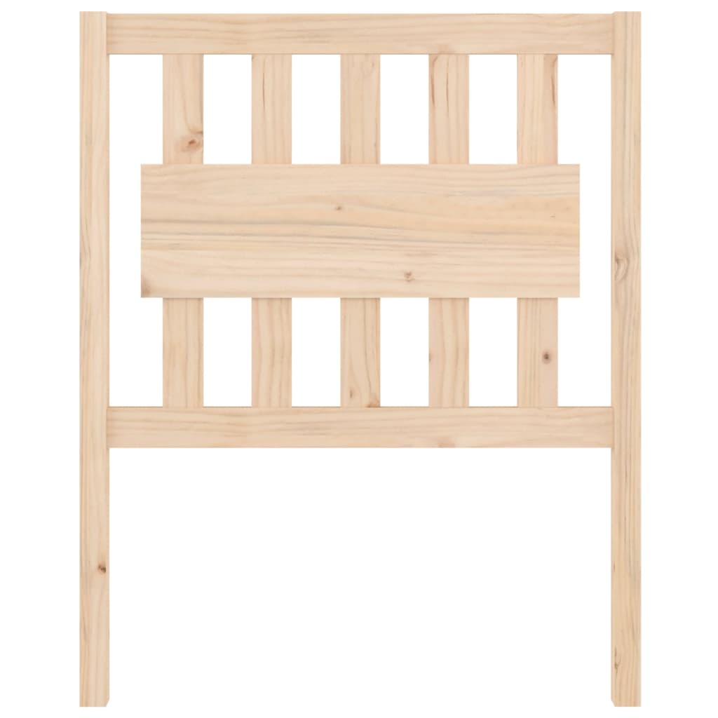 Solid Pine Wood Bed Headboard 80.5x4x100 cm - Natural Finish