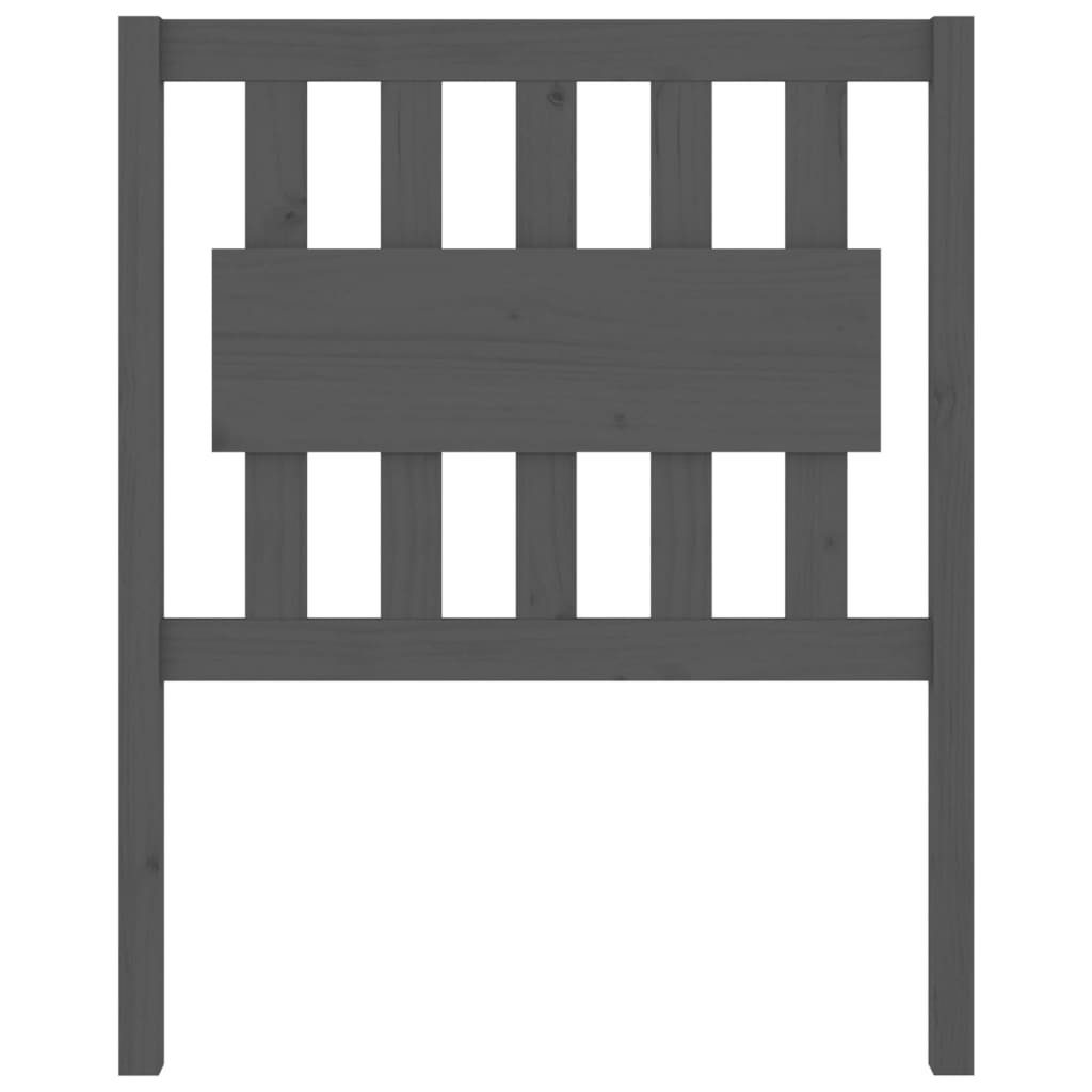 Solid Wood Pine Grey Headboard 80.5x4x100 cm - Elegant Design