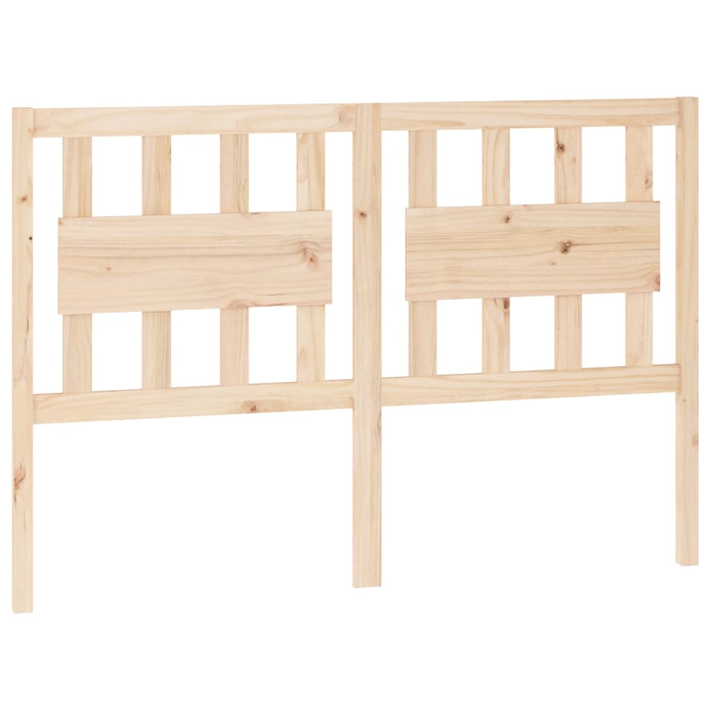 Solid Pine Wood Bed Headboard - 125.5x4x100 cm