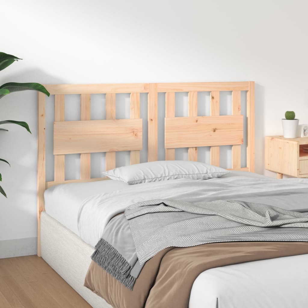 Solid Pine Wood Bed Headboard - 125.5x4x100 cm