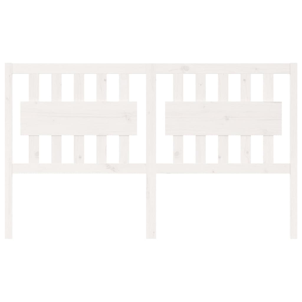 Solid Pine White Headboard - 165.5x4x100 cm, Elegant Bedroom Décor
