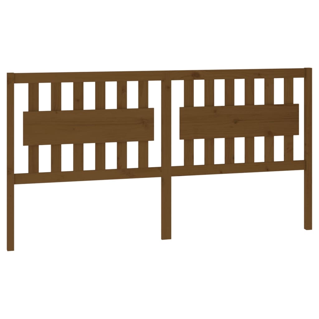Solid Pine Bed Headboard - Honey Brown, 185.5x4x100 cm
