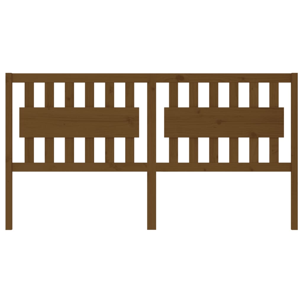 Solid Pine Bed Headboard - Honey Brown, 185.5x4x100 cm