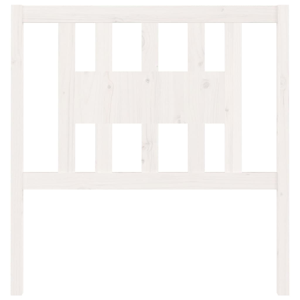 Solid Pine Wood Headboard, White 96x4x100 cm - Elegant Bedroom Decor