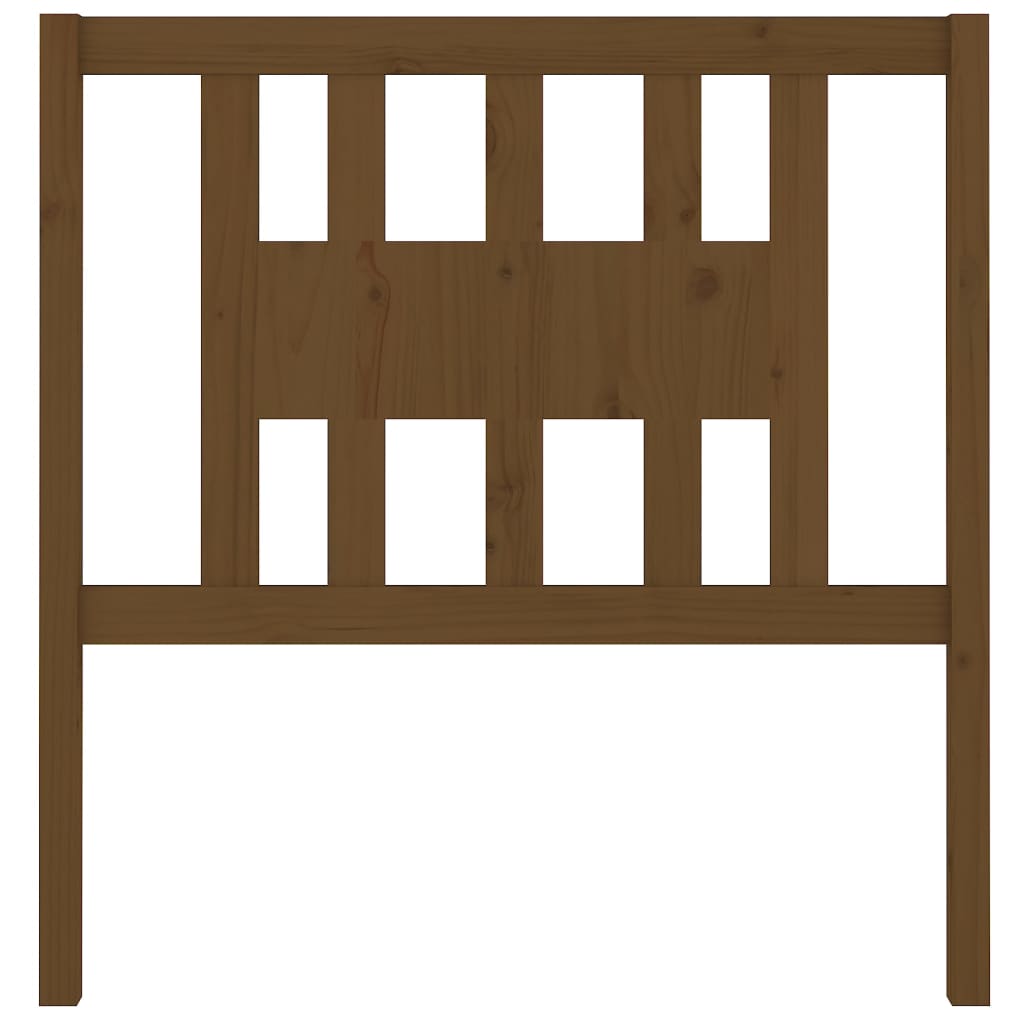 Solid Wood Pine Headboard - Honey Brown, 106x4x100 cm