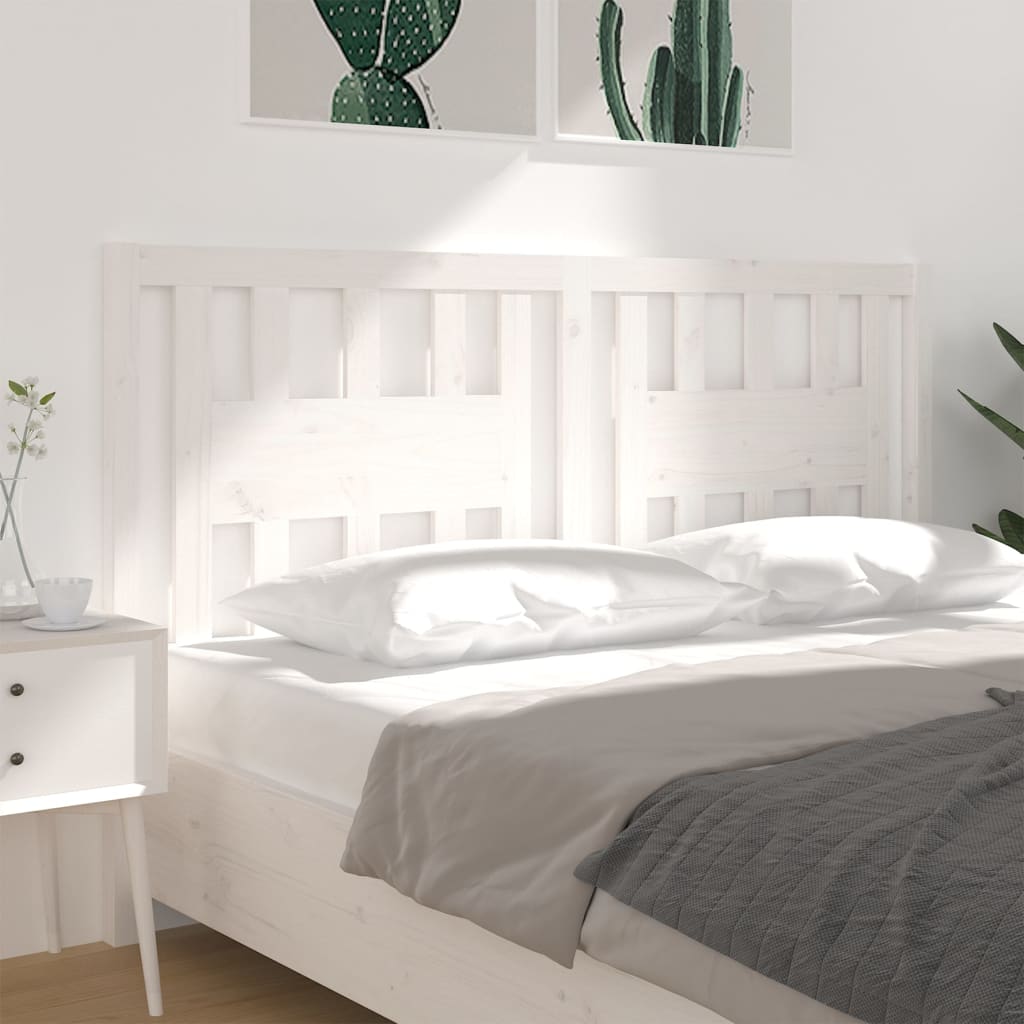 Solid Pine Headboard, White 141x4x100 cm - Stylish & Durable