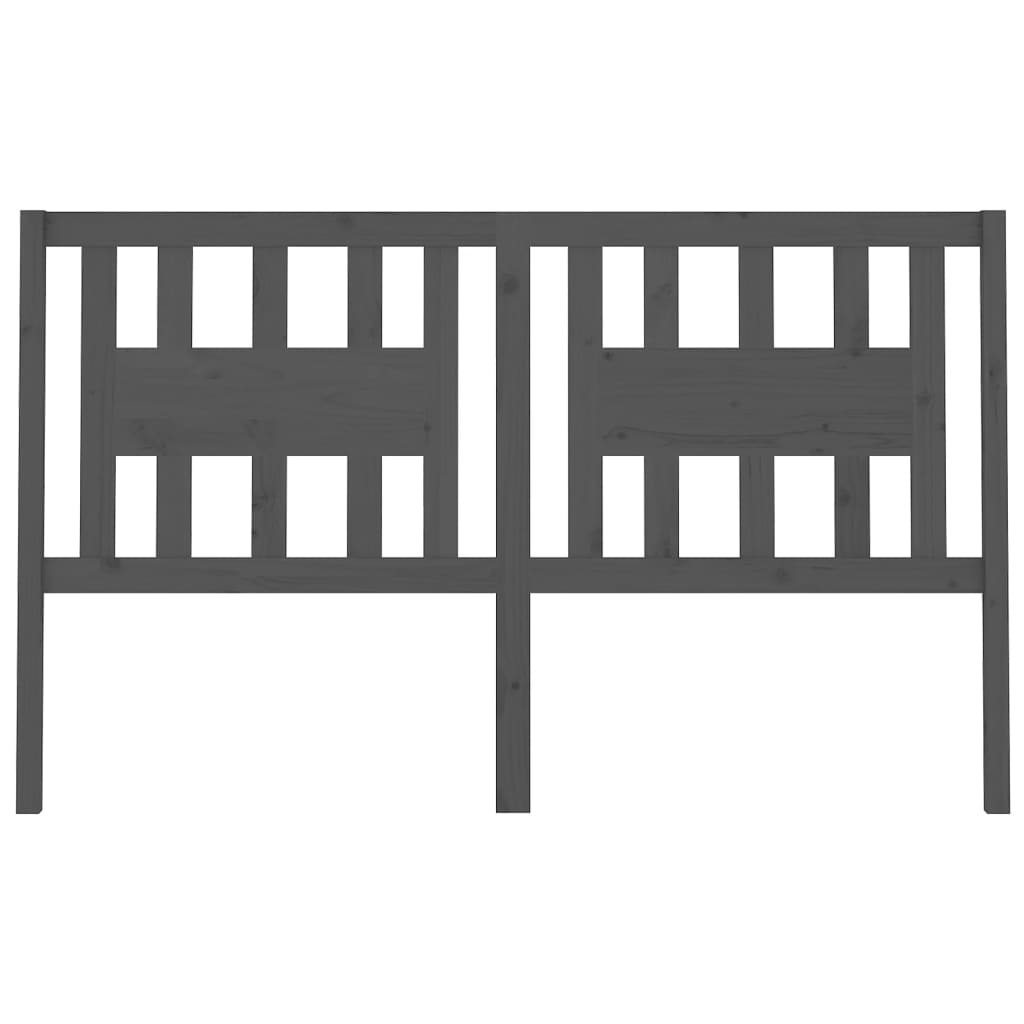 Solid Pine Grey Headboard 206x4x100 cm - Elegant & Sturdy Design