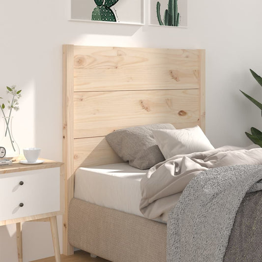 Solid Pine Wood Headboard 81x4x100 cm - Natural Finish