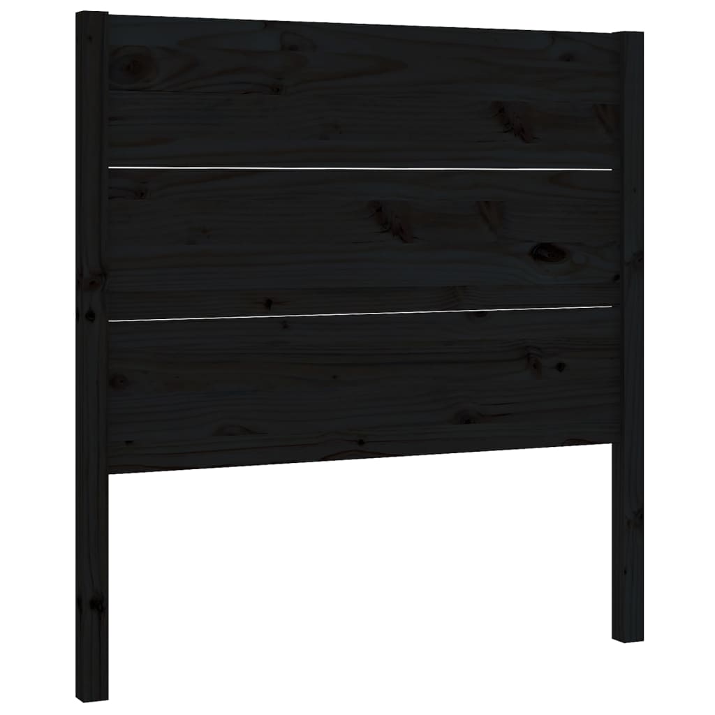 Black Solid Pine Headboard - 96x4x100 cm | Stylish & Durable