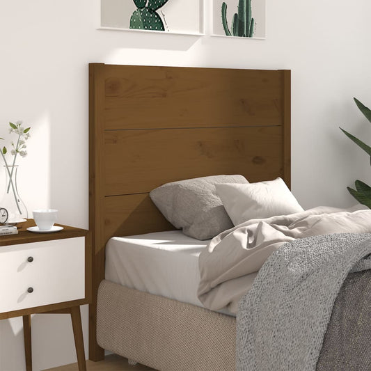 Solid Pine Headboard in Honey Brown - 106x4x100 cm