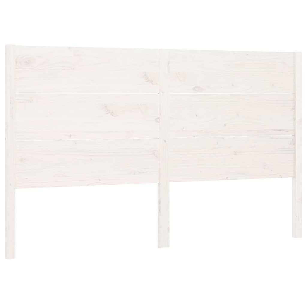 Solid Pine Headboard - White 146x4x100 cm - Elegant & Durable