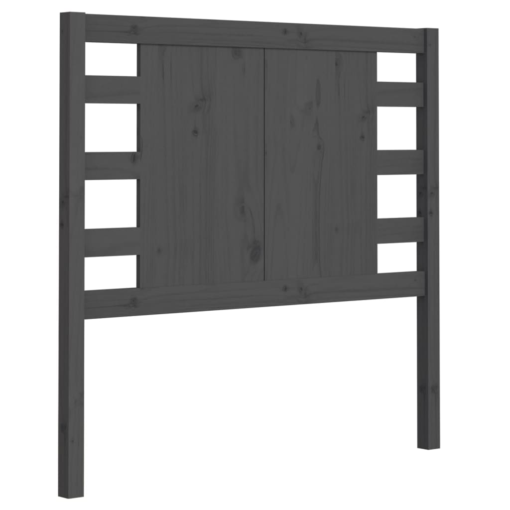 Solid Pine Wood Headboard - Grey, 96x4x100 cm