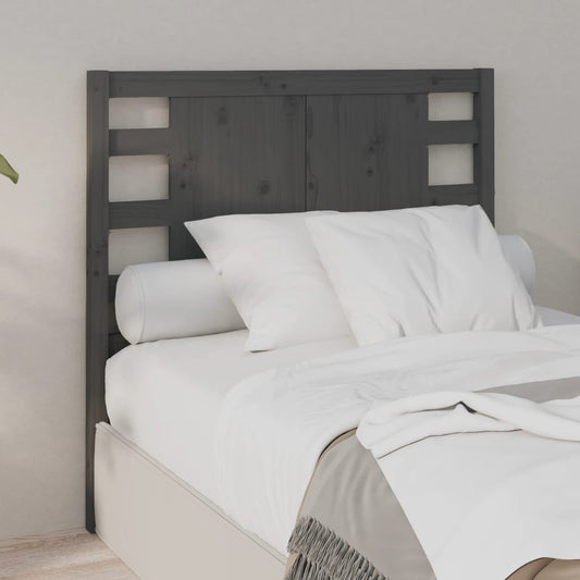 Solid Pine Grey Headboard 106x4x100 cm | Stylish & Durable