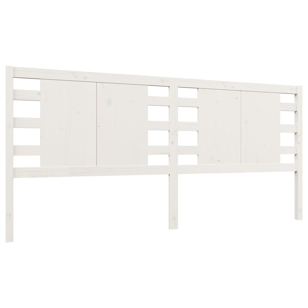 Solid Pine White Headboard 206x4x100 cm - Stylish & Durable