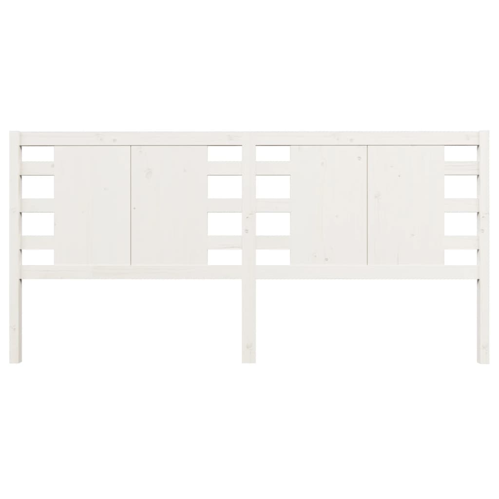 Solid Pine White Headboard 206x4x100 cm - Stylish & Durable